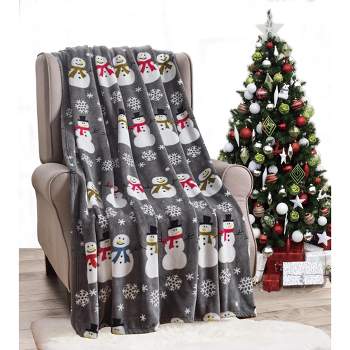 Noble house Christmas  Festive and Cheery Holiday Super Soft Ultra Comfy Microplush Throw Blanket 50"x60"