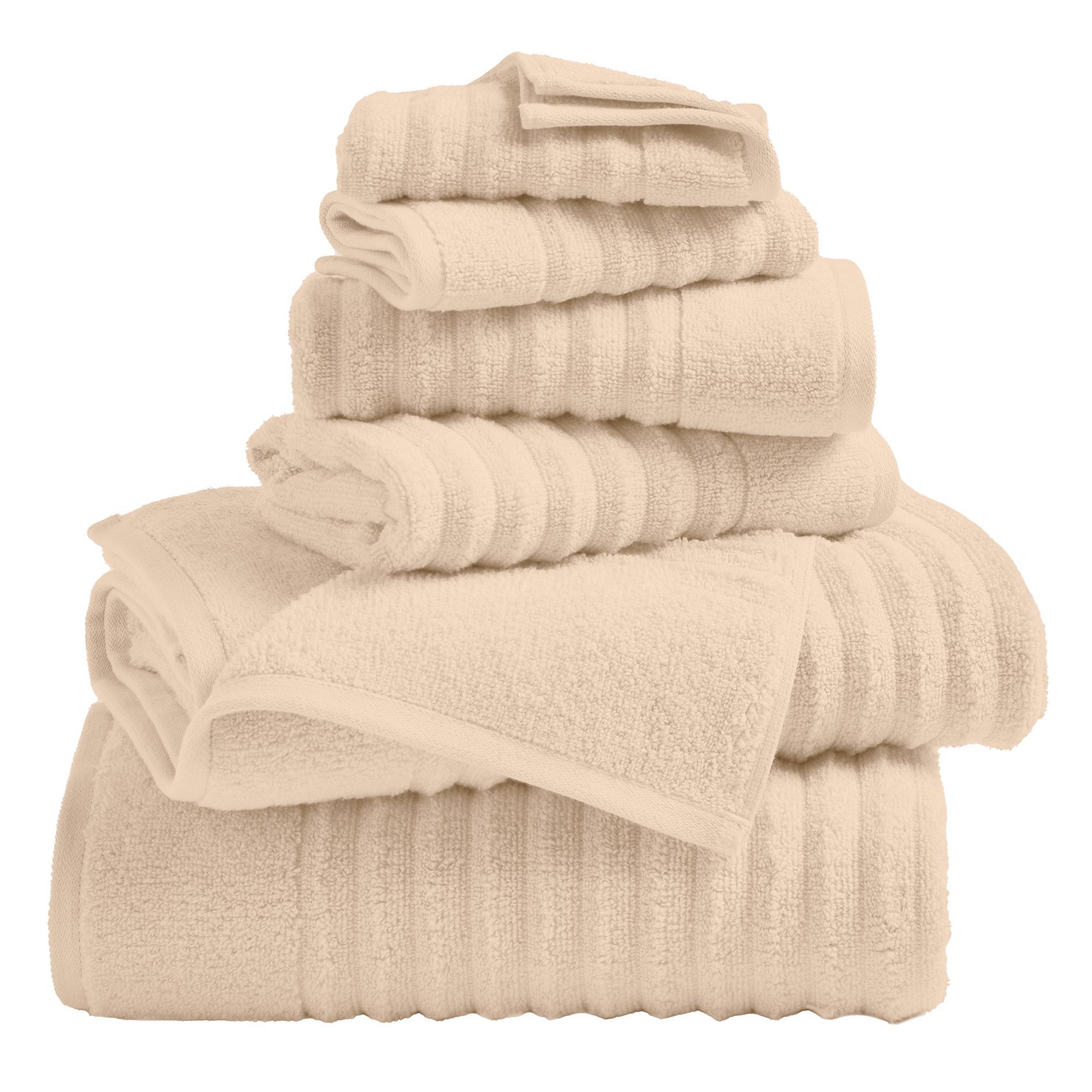 Luxury Cotton Ribbed Texture Towel Set - Great Bay Home