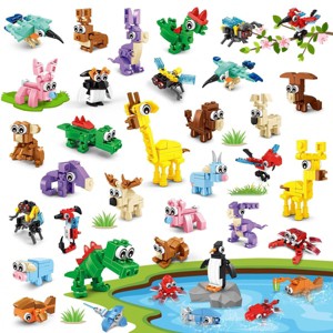 Hogokids  30 Packs Animal Party Favors for Kids, 810 PCS Mini Building Block Toy Set for Goodie Bag Fillers Classroom Prizes for Kids Ages 6+ - 1 of 4