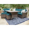 Leisure Made Walton 7pc Wicker Sectional in Peacock Fabric - image 3 of 4