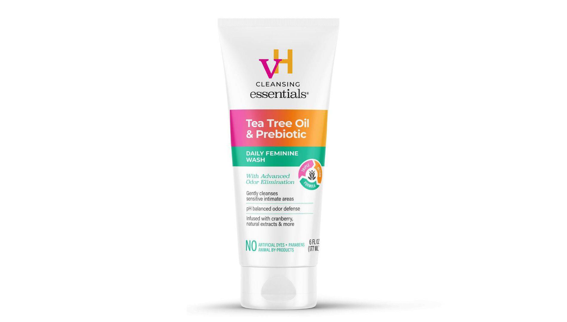 vH essentials Tea Tree Oil and Prebiotic Daily Feminine Wash - 6 fl oz