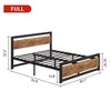 Whizmax Metal and Wood Bed Frame No Box Spring Easy to Assemble, Maple - 4 of 4