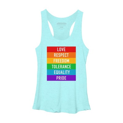 Adult Design By Humans Pride Rights Motto By PINHEAD66 Racerback Tank Top