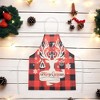 Unique Bargains Christmas Aprons Linen Red Black Beige 21.65"x26.77" 1 Pcs - 2 of 4