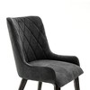 Armen Living,Alana Charcoal Upholstered Dining Chair - Set of 2 - 3 of 4