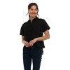 Super Triple Goose Women’s Short Sleeve Linen Shirt – Lightweight Button-Up Collared Blouse with Front Pockets - 4 of 4