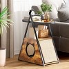 Cat House Indoor,Wooden Cat Condo Tower With Shelves Black Vintage Modern Cat Furniture-Cuddlewood - 2 of 4