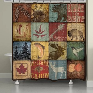 Laural Home Lodge Patch Shower Curtain - 1 of 1