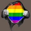 Adult Design By Humans Pride Shirt Rip Open Shirt By Luckyst Racerback Tank Top - 2 of 2