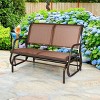Costway Patio Swing Glider Bench Loveseat Rocking Chair Backyard Poolside - 4 of 4