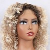 Unique Bargains Women Medium Long Curly Lace Front Wigs with Wig Cap 14" 1PC - 4 of 4