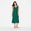 Women's Ruched Midi Bodycon Dress - Wild Fable™ Dark Green - 2 of 3