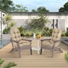Aoodor Tufted Adirondack Chair Cushion Patio Rocking Chair Cushions Outdoor High Back Cushions with Ties, Water and Fade Resistant (Set of 2) - 2 of 4