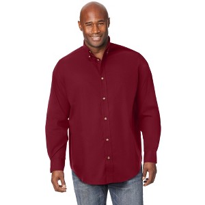 KingSize Men's Big & Tall Long Sleeve Wrinkle Free Sport Shirt - 1 of 4