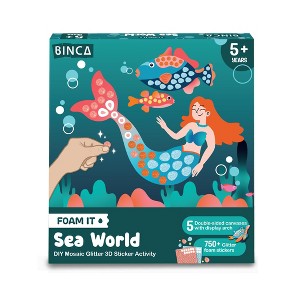 Binca Foam Sticker Mosaic Art Activity Underwater Animals - 1 of 4