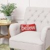 C&F Home 6" x 12" Christmas "Believe" Small/Petite Hooked Accent Pillow - 2 of 4