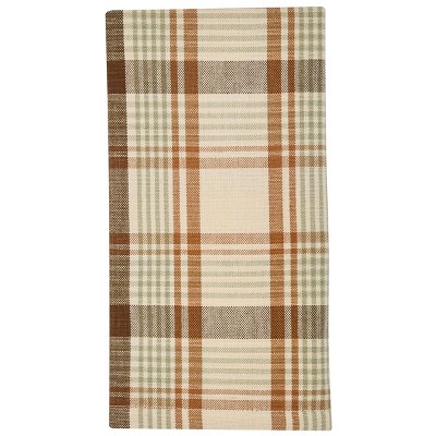 Park Designs Edgewood Brown Plaid Napkin Set of 4