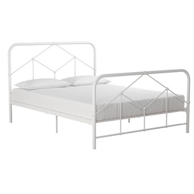 target black metal bed