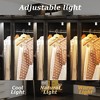 FUFU&GAGA Corner Wardrobe with Glass Doors and LED Lights Black - 4 of 4