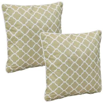 Sunnydaze Indoor/Outdoor Square Accent Decorative Throw Pillows for Patio or Living Room Furniture - 16" - 2pc