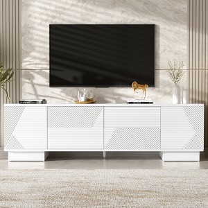 Storage TV Stand for TVs up to 75", TV Console Media Console Minimalist TV Cabinet Media Entertainment Center with 4 Drawers - ModernLuxe - 1 of 4