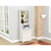 Computer Credenza Workenter Washed Oak - Inval: Mid-Century Modern, MDF Laminate, Open Shelf Storage - 2 of 4