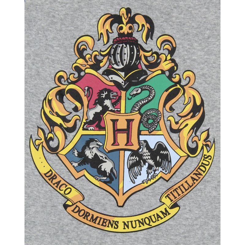 Harry Potter Girls' Hogwarts House Crest Sleep Pajama Set Tank Top Shorts Grey, 3 of 6