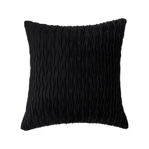 Kate Aurora Overfilled Crushed Velvet 1 Piece Zippered Christmas Accent Throw Pillow - 18" x 18" - 1 of 4