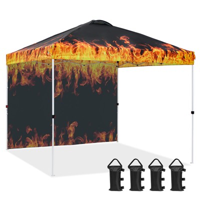 EAGLE PEAK Pop Up Canopy Tent with 1 Sidewall, Easy Setup Event Tent