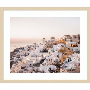 Amanti Art Oia Sunset Dreams Santorini by Bella Eve Wood Framed Wall Art Print - 1 of 4
