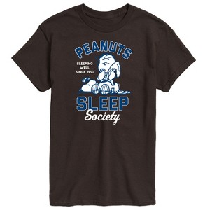 Men's - Peanuts - Peanuts Sleep Society Short Sleeve Graphic T-Shirt - 1 of 4