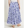June + Vie by Roaman's Women's Plus Size Tiered Midi Skirt - 3 of 4
