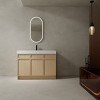 SEVOBAL Bathroom Storage Cabinets Freestanding Vanity With White Resin Sink And Three Soft Close Doors for Modern Homes, Beige, 47.3"*19.7"*35.1" - 2 of 4