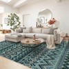 Washable Vintage Rug Non Slip Low Pile Rug Soft Throw Floor Cover Retro Distressed Foldable Indoor Carpet for Living Room Bedroom Playroom Nursery - 2 of 4