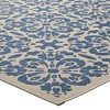 Modway Ariana Vintage Floral Trellis 9x12 Indoor and Outdoor Area Rug in Blue and Beige - 3 of 4
