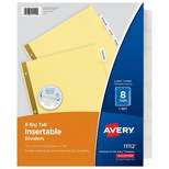 Avery Big Tab Insertable Paper Dividers 8-Tab Buff with Clear Tabs 668487