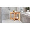 EcoDecors® SnazzyCorner® 18"H Teak Wood Corner Shower Bench with Shelf in EarthyTeak Finish - Target Plus Natural 22"L x 15"D x 18"H - 2 of 4