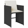 vidaXL Patio Chairs with Cushions 4 pcs Black Poly Rattan - 4 of 4