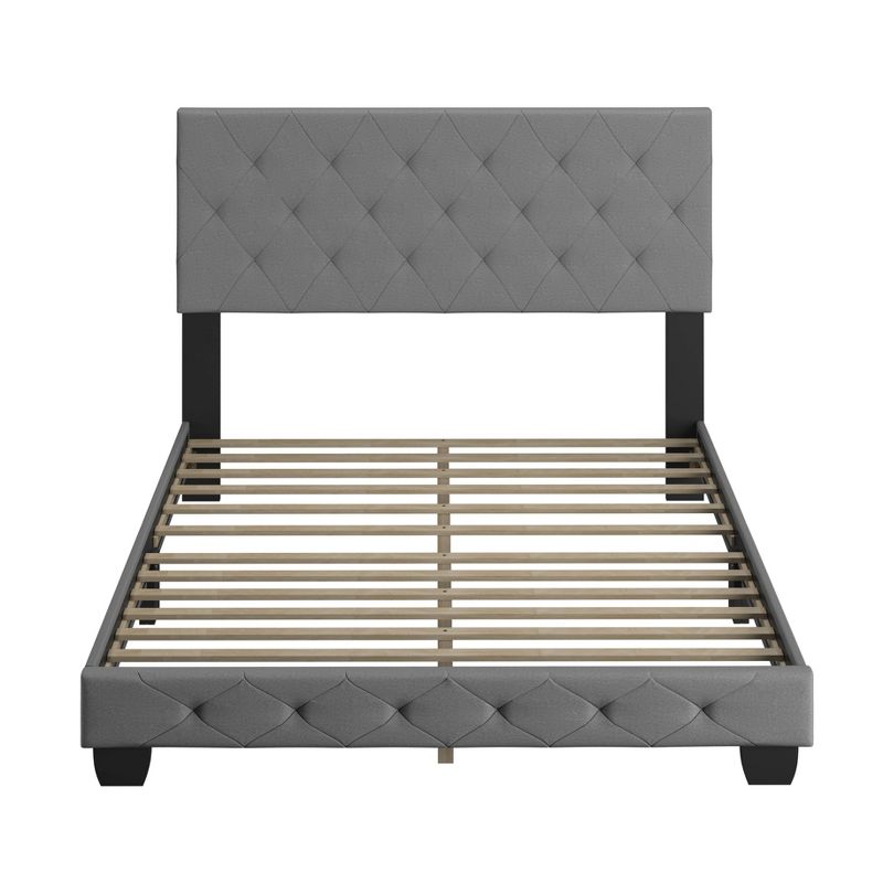 Reese Button Tufted Linen Upholstered Platform Bed Frame - Eco Dream, 3 of 10