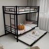 Twin Over Twin Bunk Bed with Ladder and Guardrails - 2 of 4