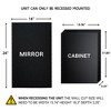TEHOME Rectangular Metal Framed Recessed Bathroom Medicine Cabinet with Mirror - 3 of 4
