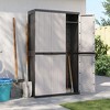 vidaXL Outdoor Storage Cabinet Gray and Black 100% Polypropylene Large - 3 of 4