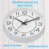 Unique Bargains Decorative Quartz Battery Operated Silent Non-Ticking Round Wall Clocks 8" - 3 of 4