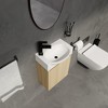 ALEXOUN 16" Small Bathroom Vanity with Round Ceramic Sink,Freestanding Cabinet , Soft Closing Doors,Modern Single Sink Vanity for Small Space - 2 of 4