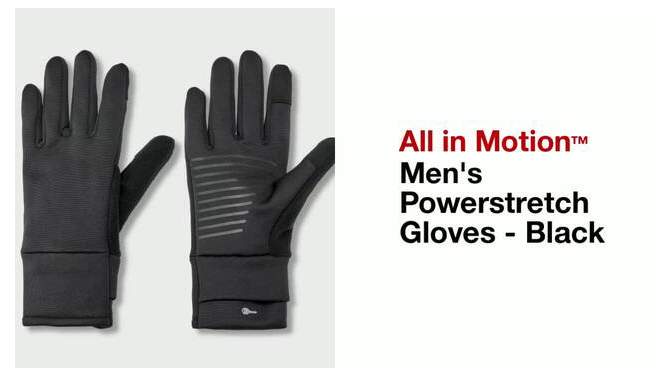 Men&#39;s Powerstretch Gloves - All In Motion&#8482; Black, 2 of 5, play video