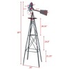 Karl Home Metal Outdoor Decorative Windmill - 3 of 4