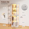 Fredees 70.8" Glass Display Cabinet with Tri-Color Motion LED Light, Storage Shelf Function, 5-Tier Curio with Pop-Up Glass Doors - 2 of 4