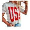 Women's USA Glitter T-Shirt - Prickly Pear TX - 3 of 3