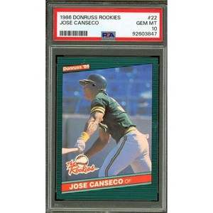 Jose Canseco Rookie Card 1986 Donruss Rookies #22 PSA 10 - 1 of 2