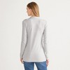 Lands' End Women's Long Sleeve Polished Rib Button Through Tunic Shirt - 2 of 4